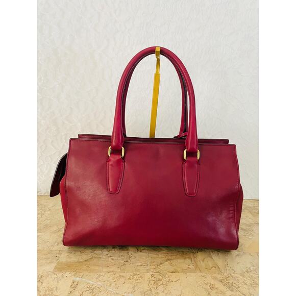 Coach Chelsea Legacy Dark raspberry leather satchel carryall 25359 Shoulder bag - Picture 2 of 10